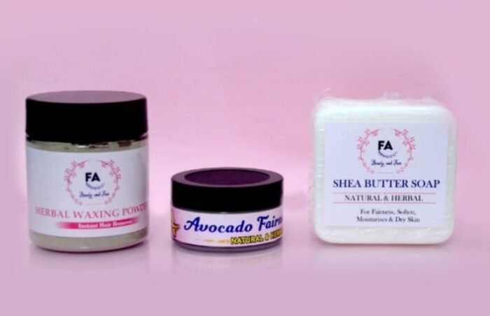 FA Medium Avocado Night Cream + Wax Powder + Shea Butter Soap Combo - Image 1